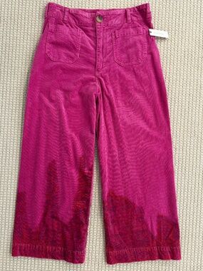 Pilcro Anthropologie Hot Pink Corduroy Pants Bottoms Trouser Size 30 10 NEW NWT